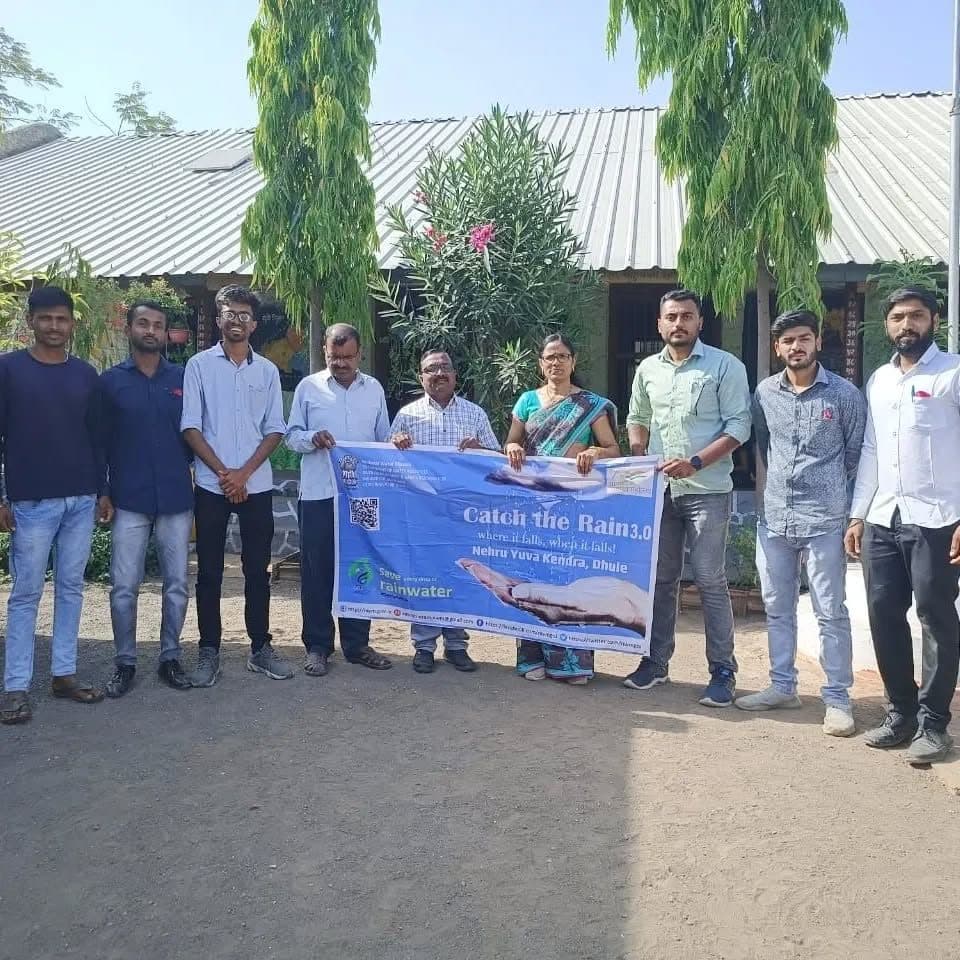 The Catch the Rain team with Nehru Yuva Kendra Dhule, 2023